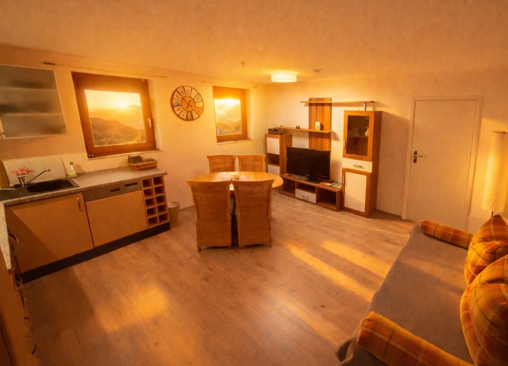 Wohnzimmer und Esszimmer - Ferienwohnung am Weinberg in Dresden